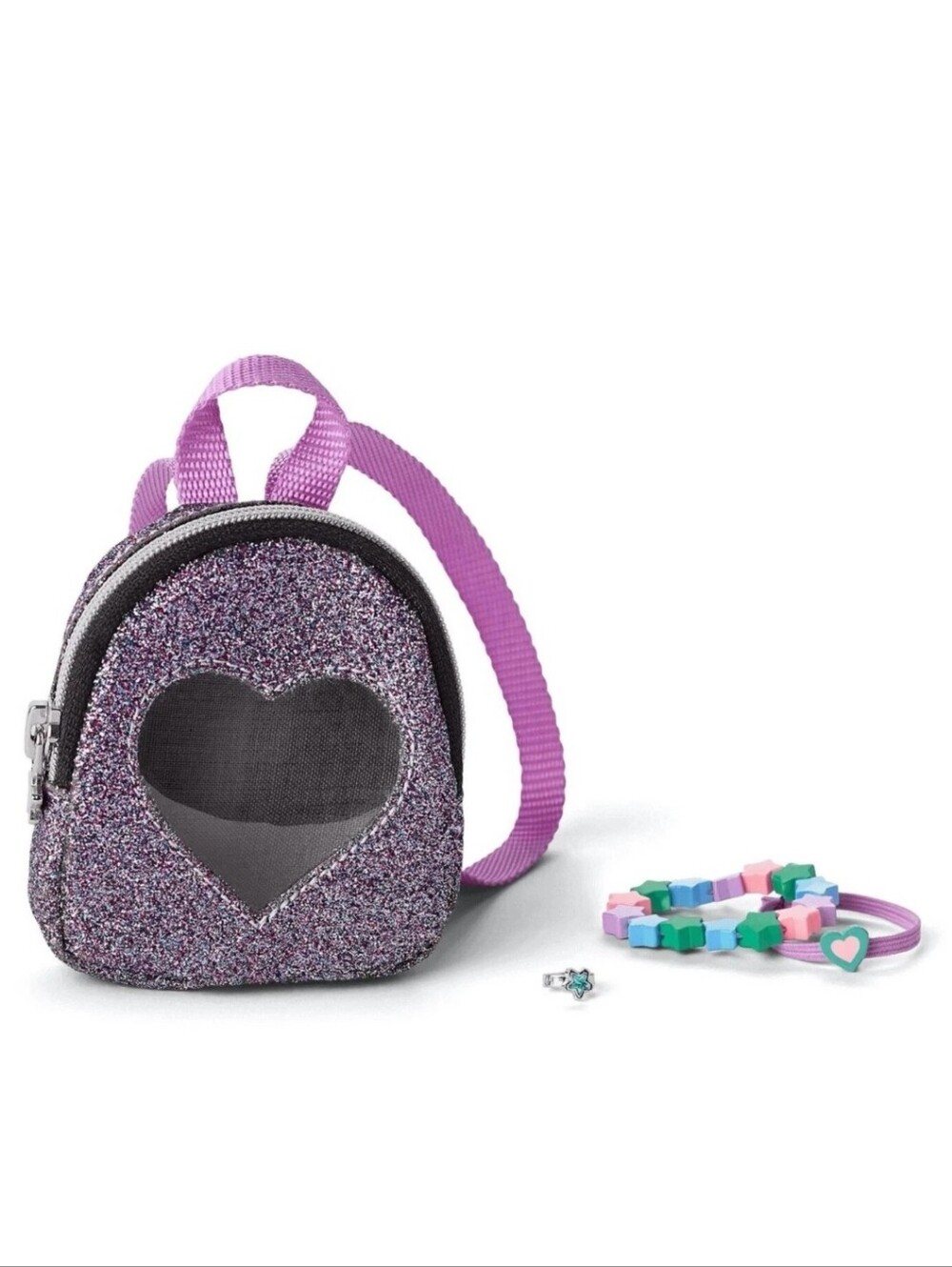 American Girl Cute At Heart Kawaii Accessory Set Glitter Backpack Ring bracelet